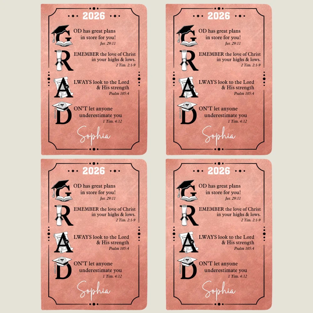 God Has Great Plans - Personalized Custom Leather Journal - Image 11