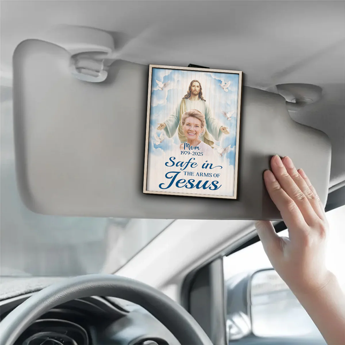 God Has You - Personalized Custom Car Visor Clip - Image 4