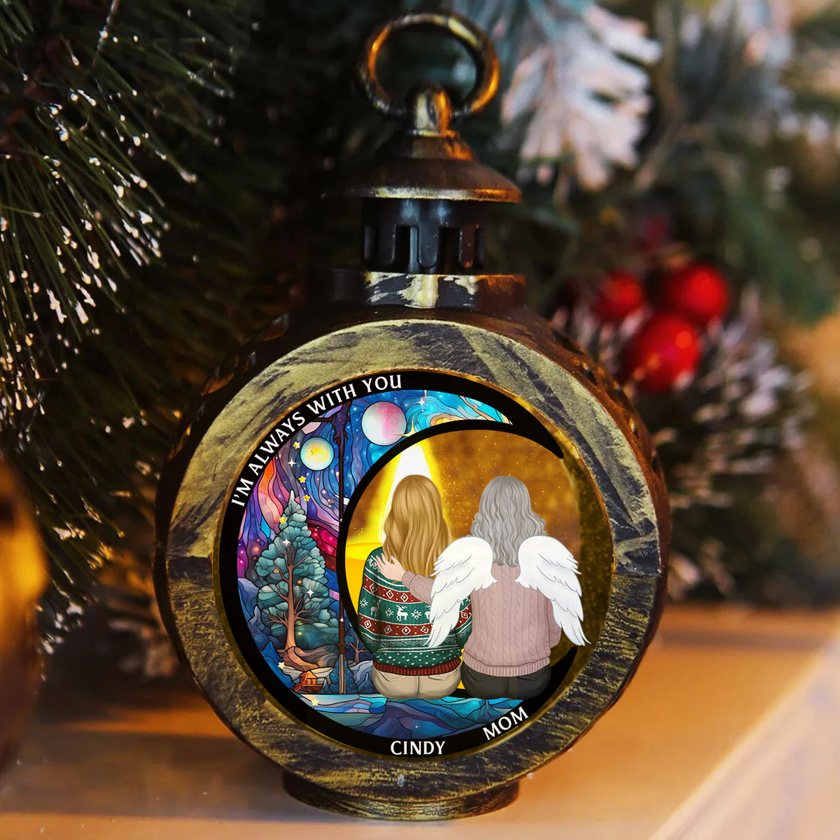 God Has You - Personalized Custom Christmas Lantern - Image 7