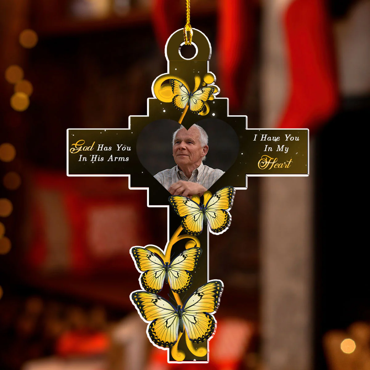 God has you - Personalized Custom Photo Acrylic Ornament - Image 4