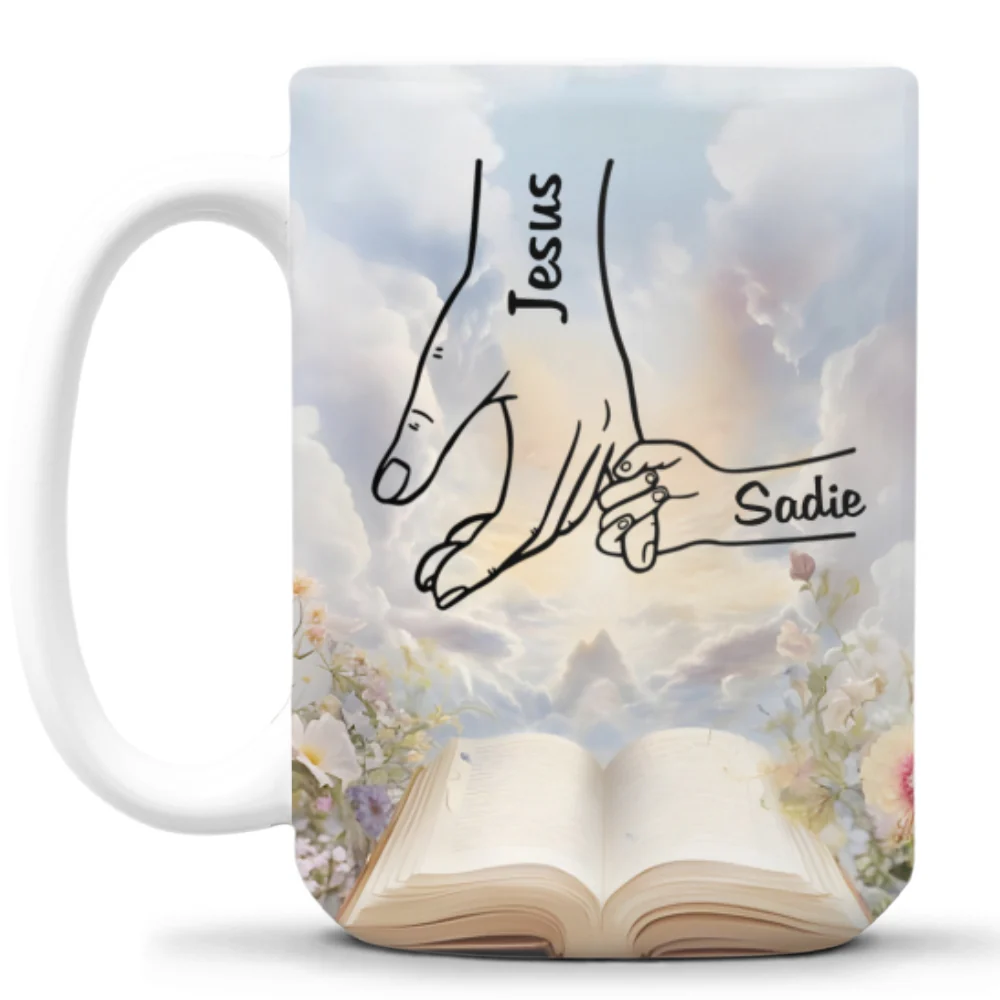 God Holds Our Hands - Personalized Custom Coffee Mug - Image 11