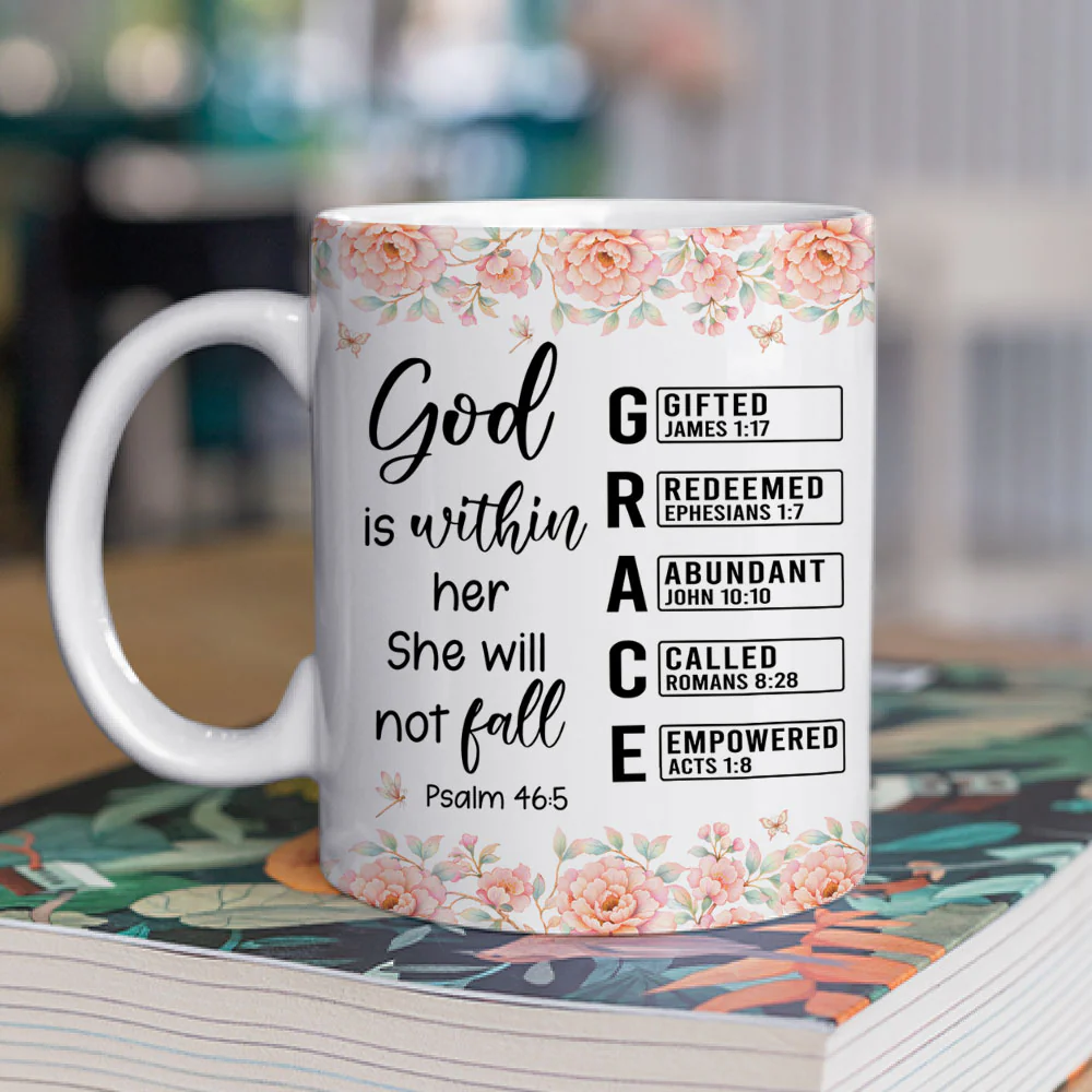 God Is Within Her - Personalized Custom Coffee Mug - Image 2