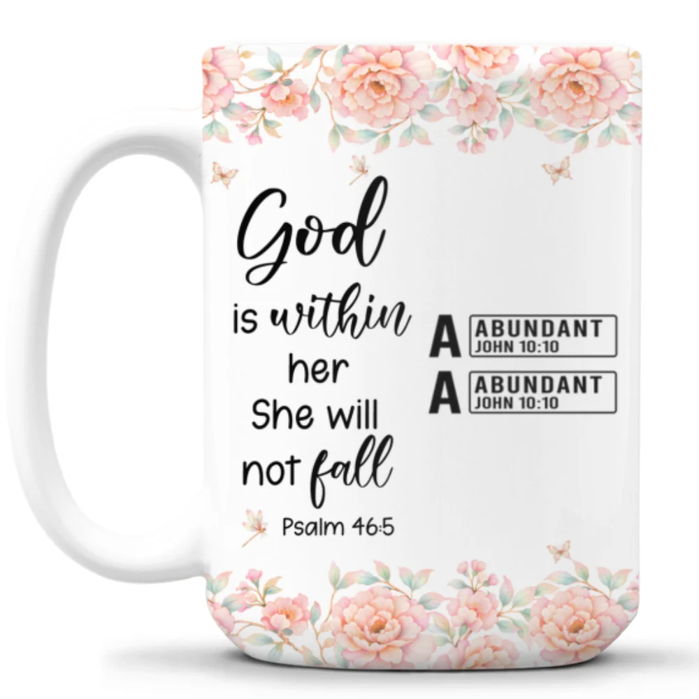 God Is Within Her - Personalized Custom Coffee Mug - Image 9