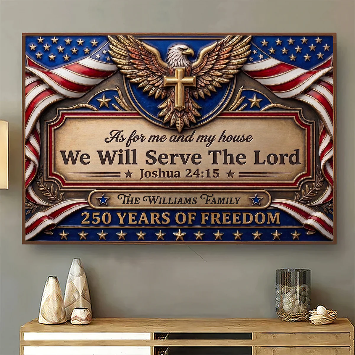 God Leads Our Family Forward - Personalized Custom Poster