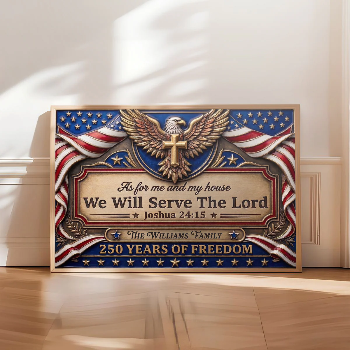 God Leads Our Family Forward - Personalized Custom Poster - Image 2