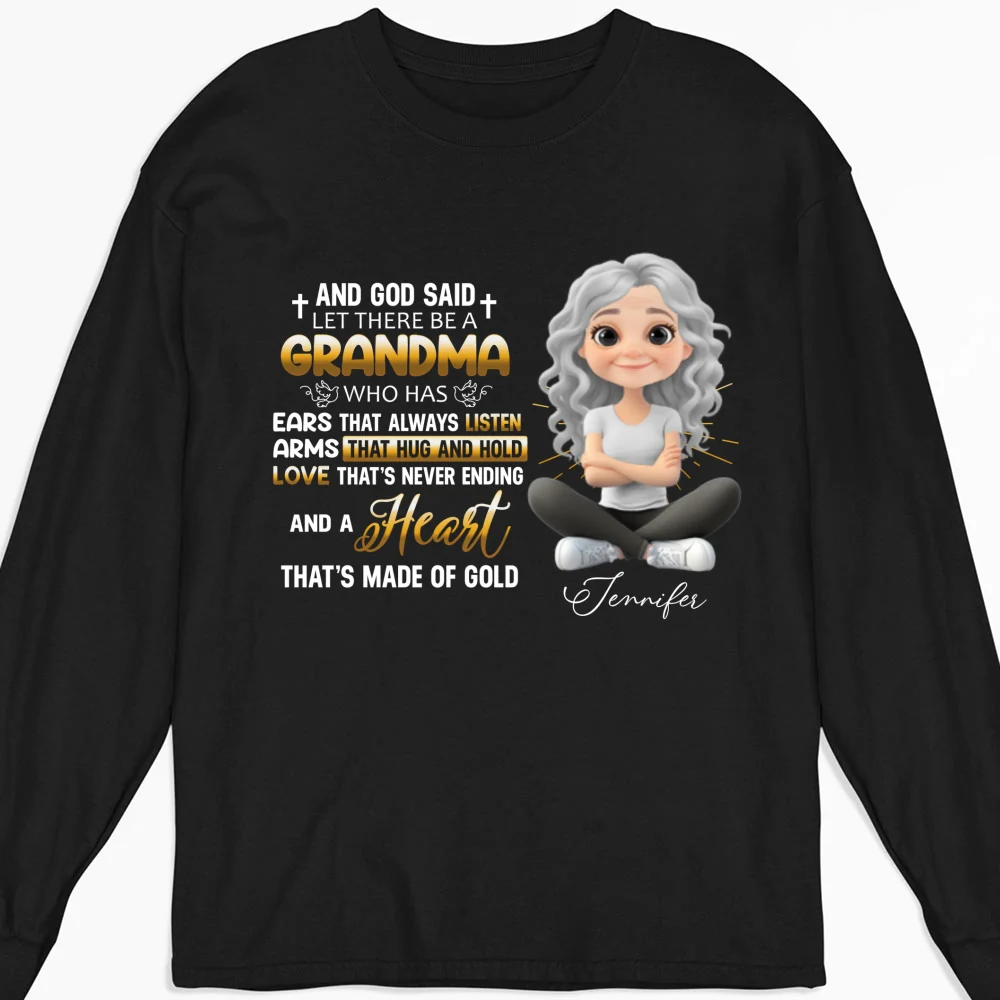 God Made Grandma - Personalized Custom Shirt - Image 10