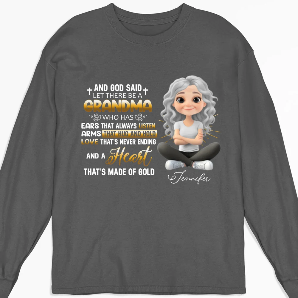 God Made Grandma - Personalized Custom Shirt - Image 11