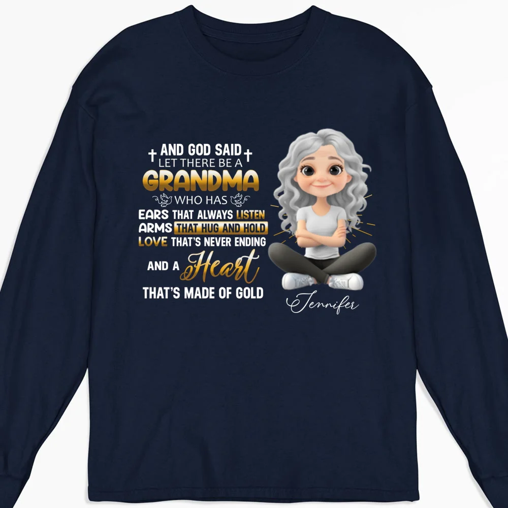 God Made Grandma - Personalized Custom Shirt - Image 12