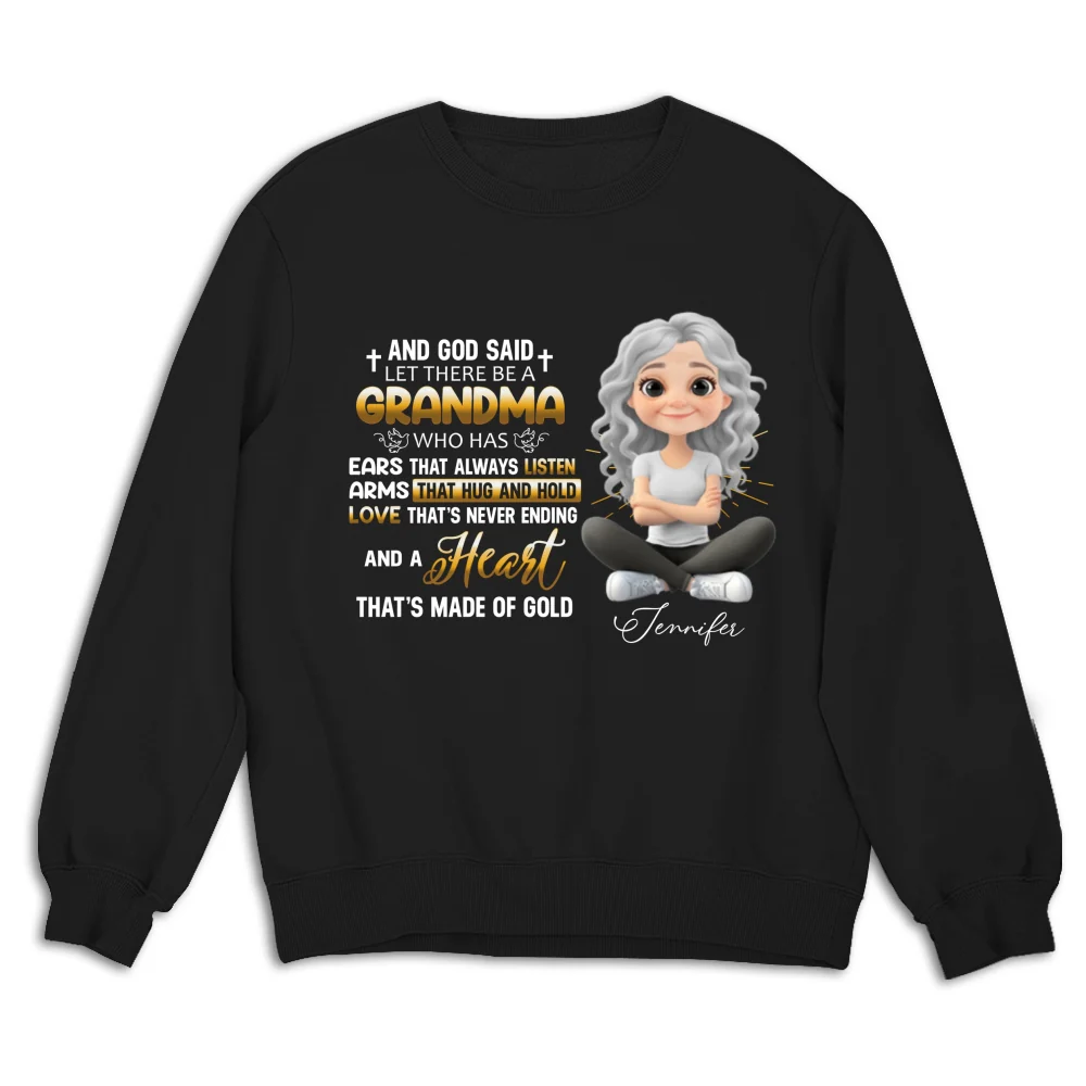 God Made Grandma - Personalized Custom Shirt - Image 13