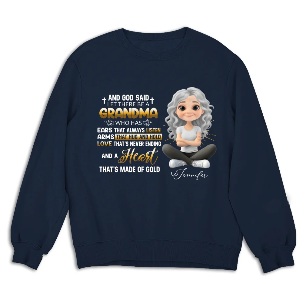 God Made Grandma - Personalized Custom Shirt - Image 15