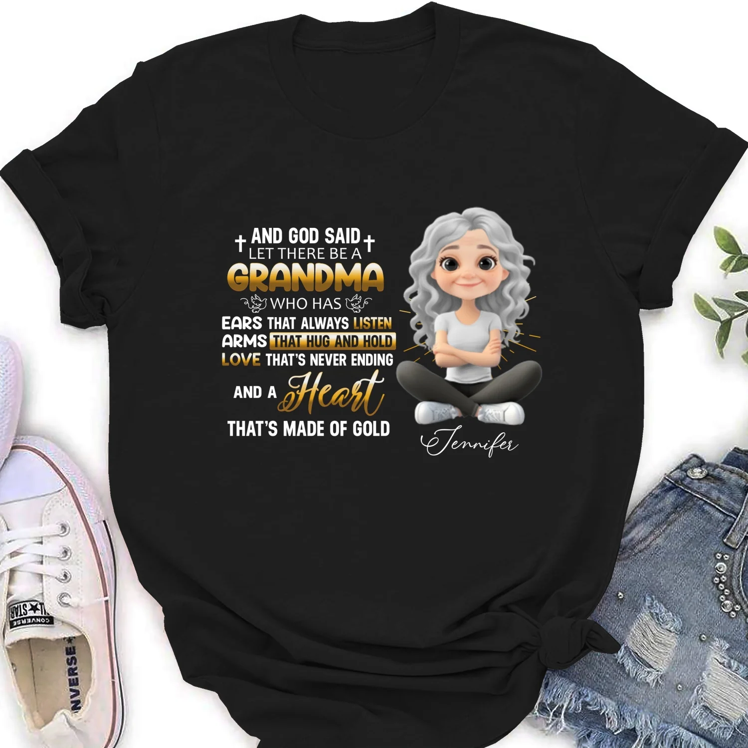 God Made Grandma - Personalized Custom Shirt - Image 16