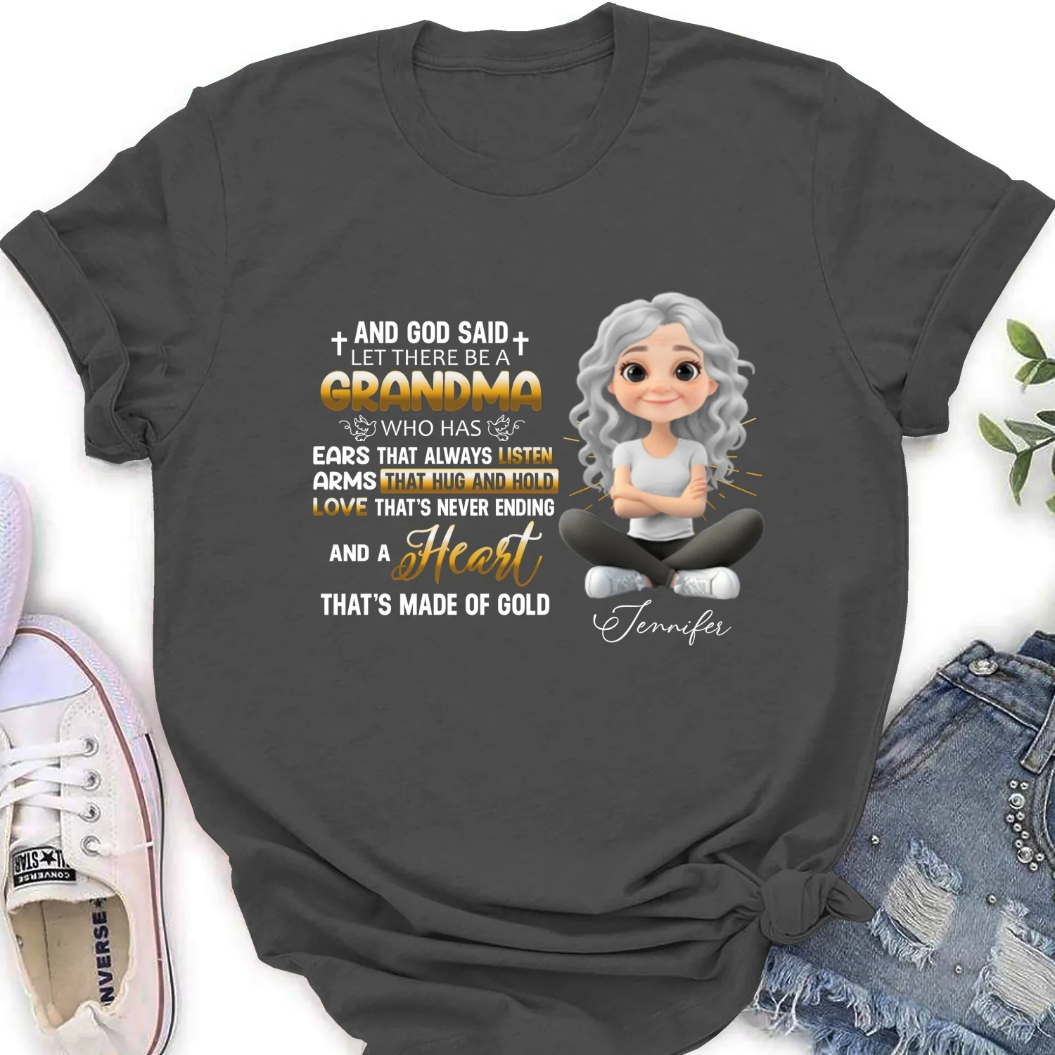 God Made Grandma - Personalized Custom Shirt - Image 17