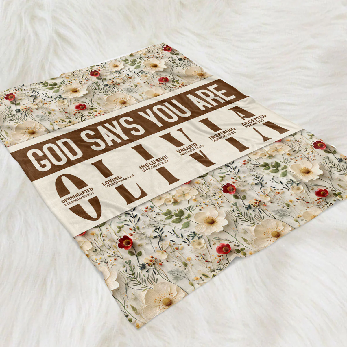 God Says Bible - Personalized Custom Fleece Blanket - Image 2