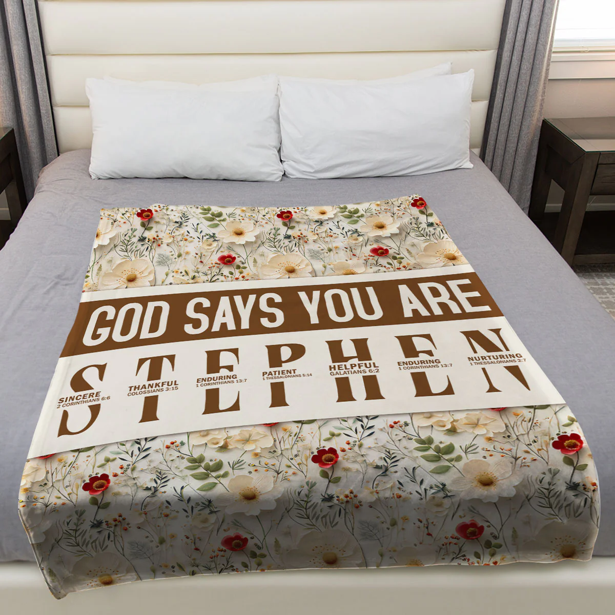 God Says Bible - Personalized Custom Fleece Blanket - Image 3