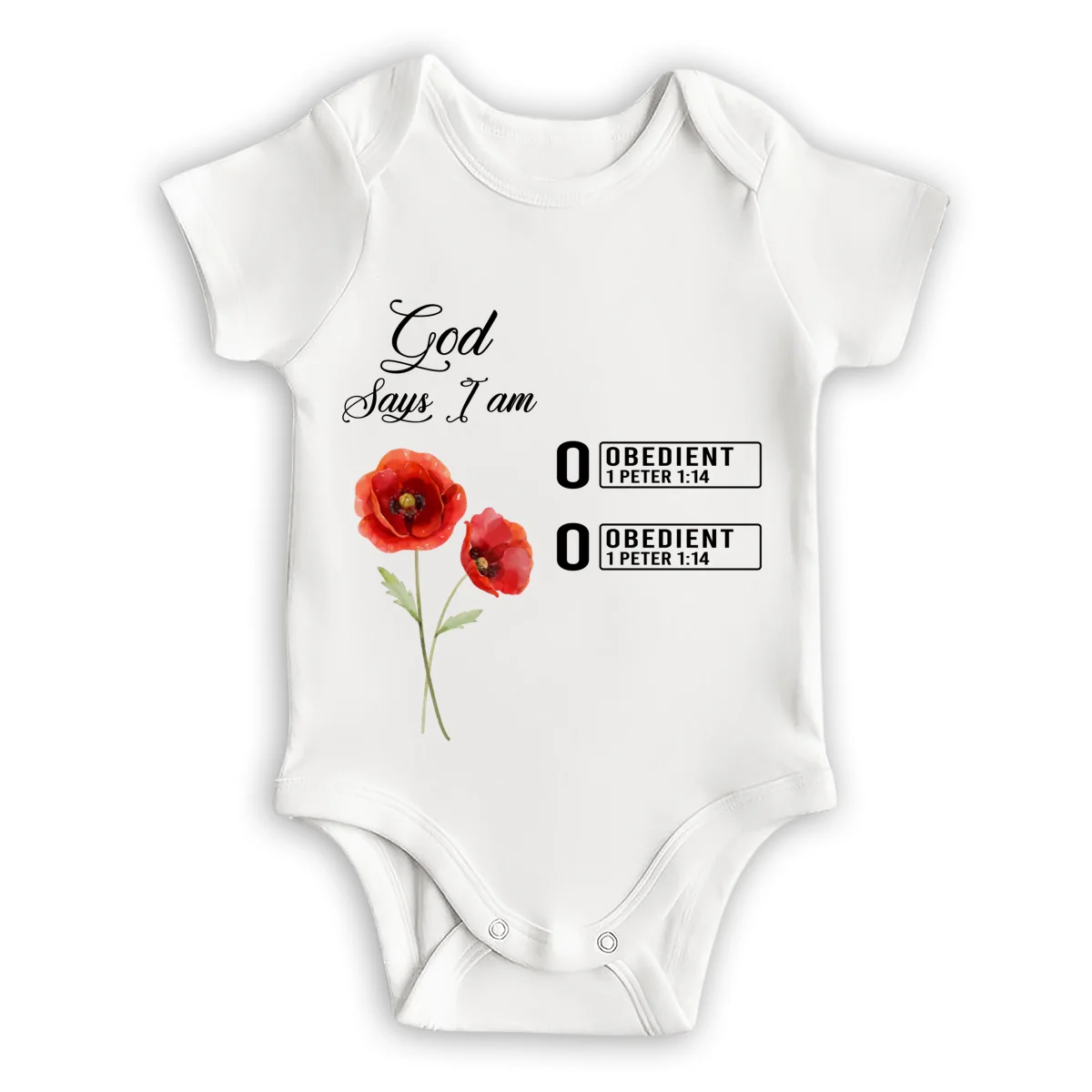 God Says I Am Name Letter In Bible - Personalized Custom Baby Onesie - Image 6