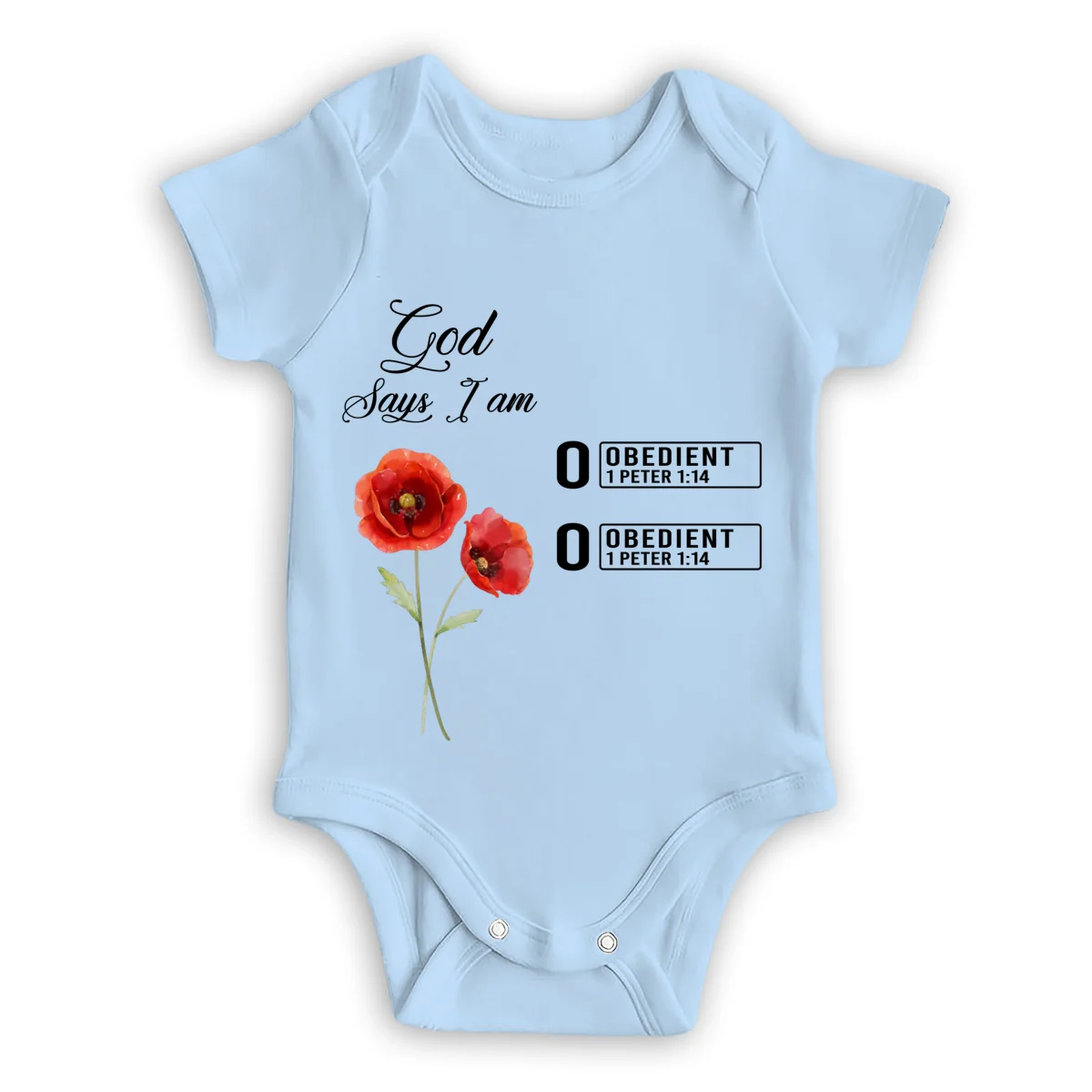 God Says I Am Name Letter In Bible - Personalized Custom Baby Onesie - Image 8