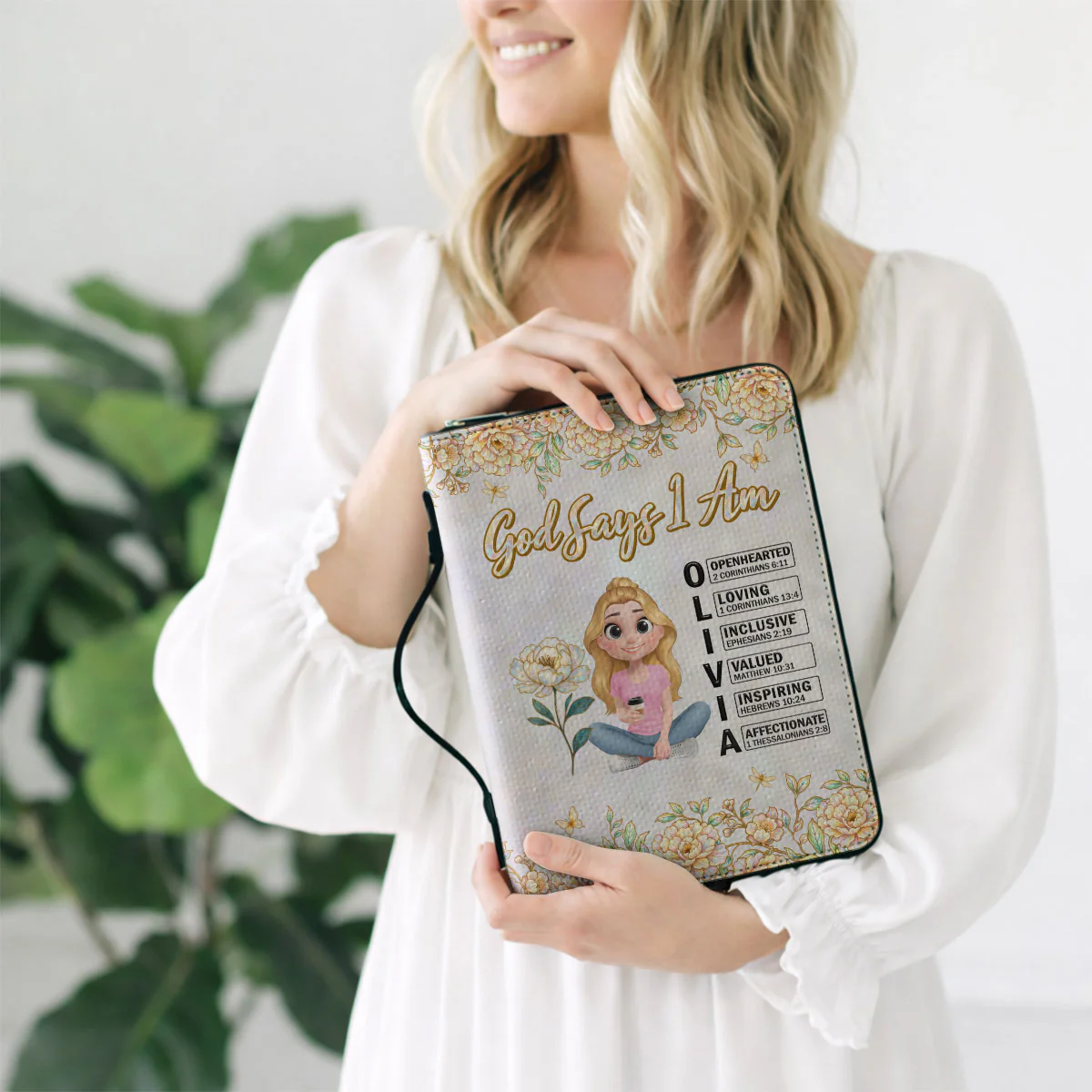 God Says I Am - Personalized Custom Bible Cover - Image 2
