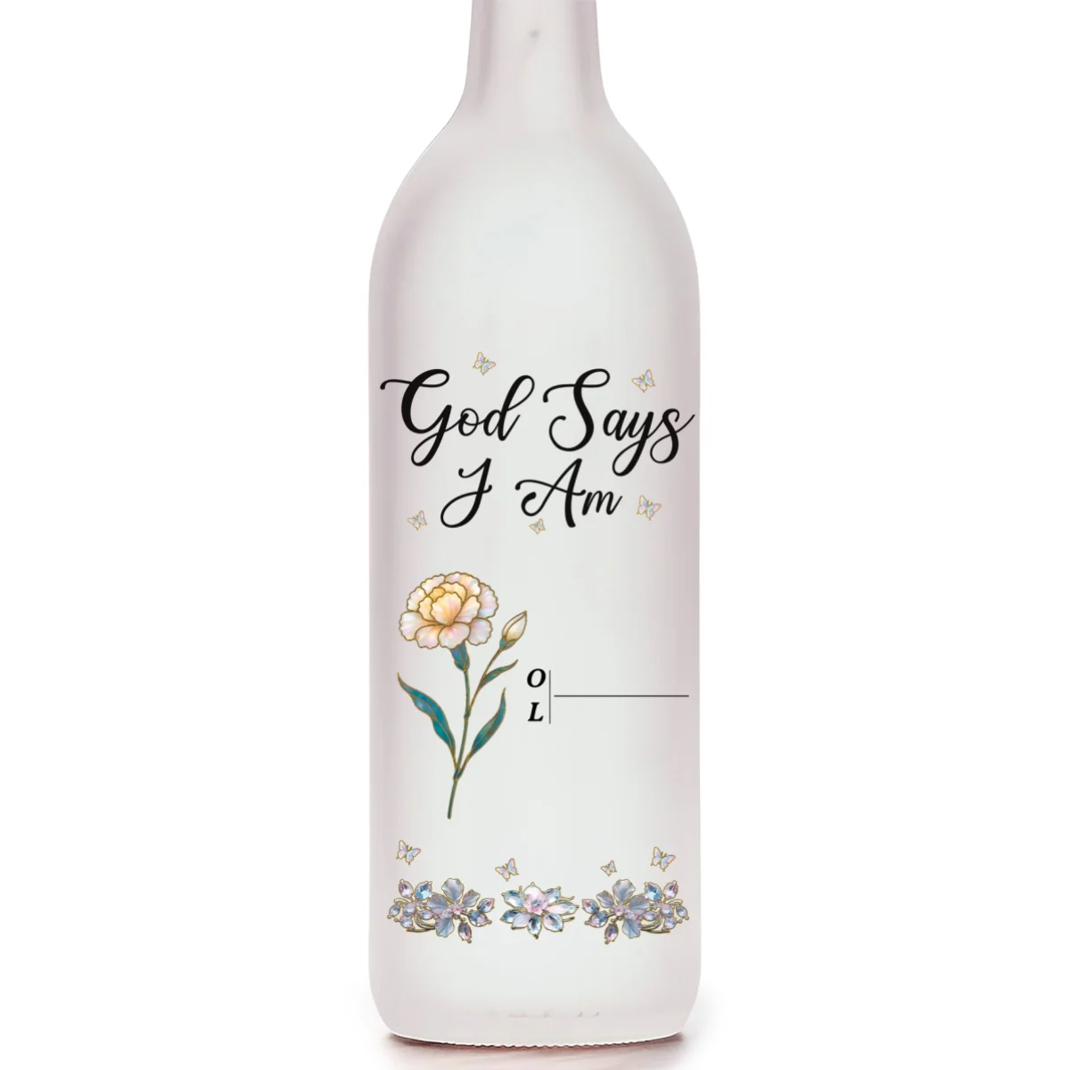 God Says I Am - Personalized Custom Bottle Lamp - Image 6
