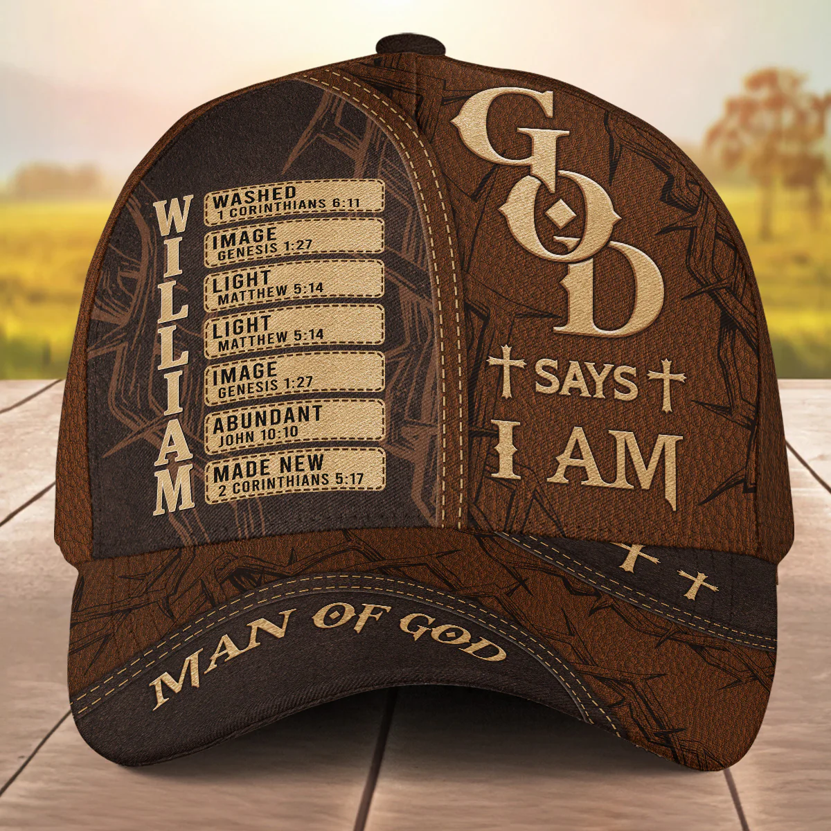 God Says I Am - Personalized Custom Classic Cap - Image 2