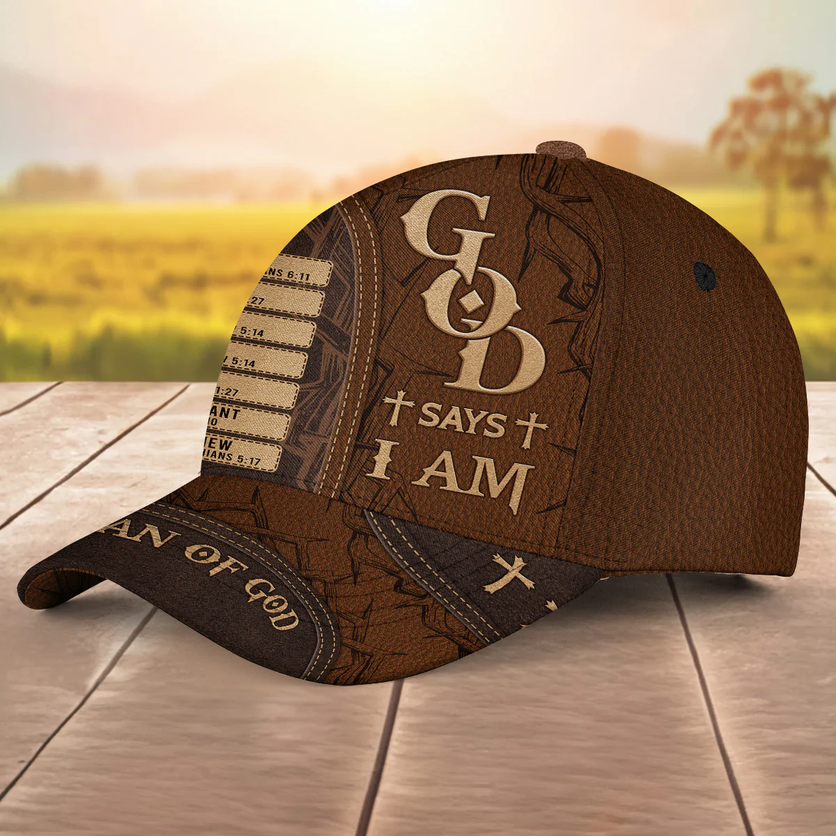 God Says I Am - Personalized Custom Classic Cap - Image 4