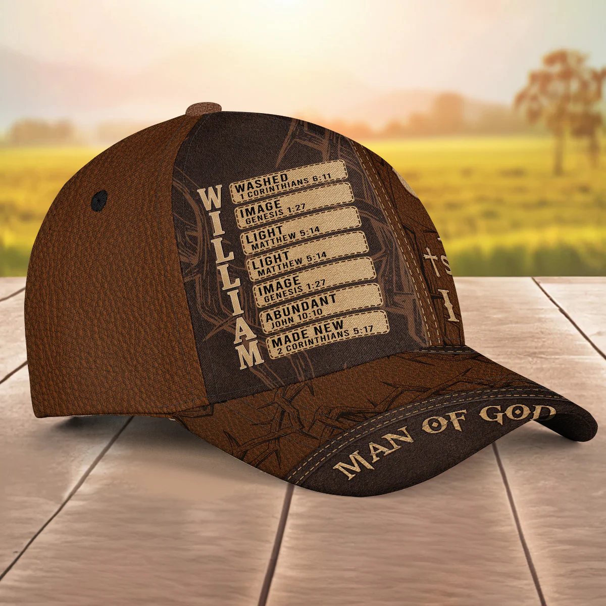 God Says I Am - Personalized Custom Classic Cap - Image 5