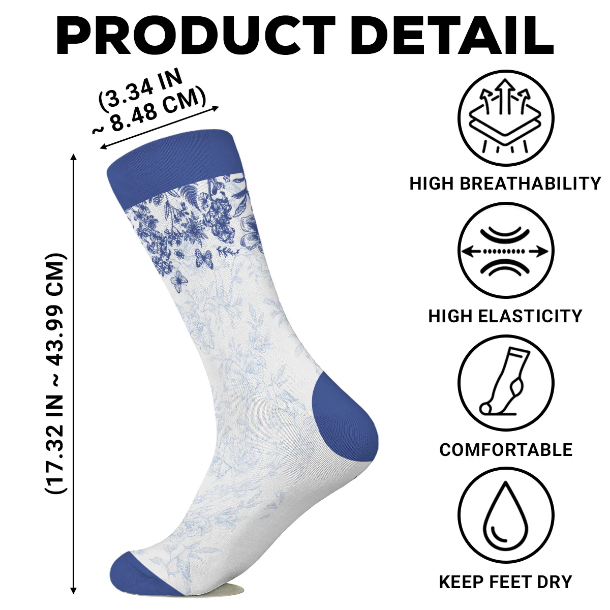 God Says I Am - Personalized Custom Crew Socks - Image 5