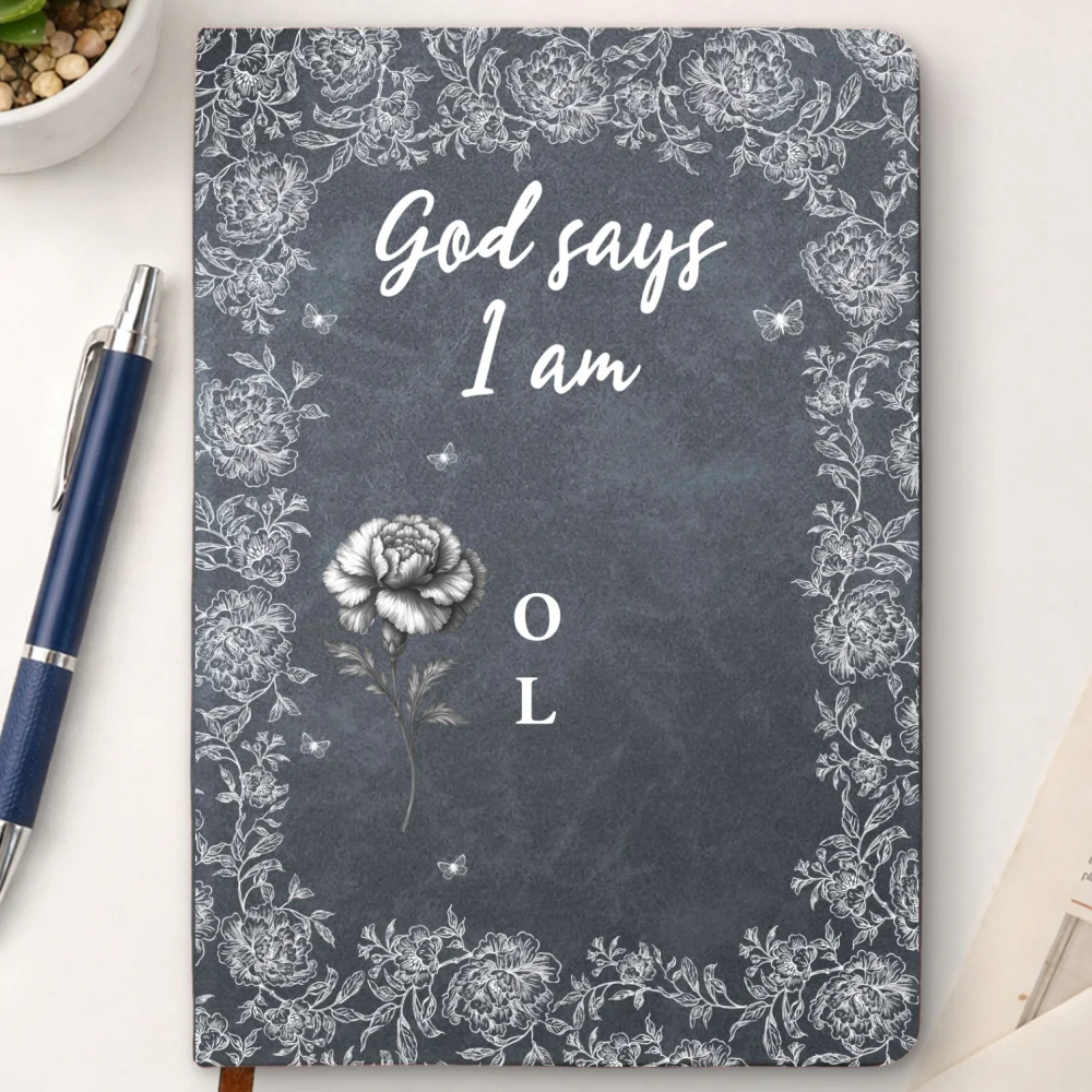 God Says I Am - Personalized Custom Leather Journal - Image 12