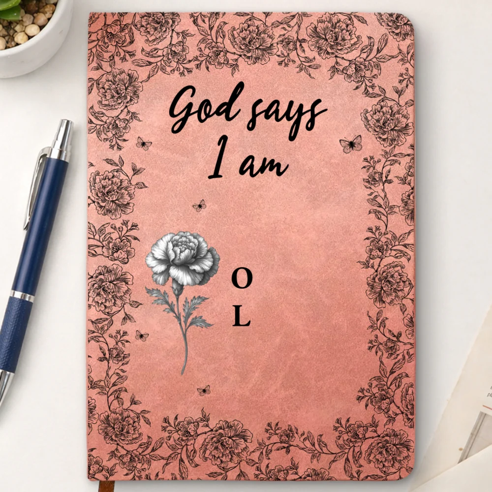 God Says I Am - Personalized Custom Leather Journal - Image 14