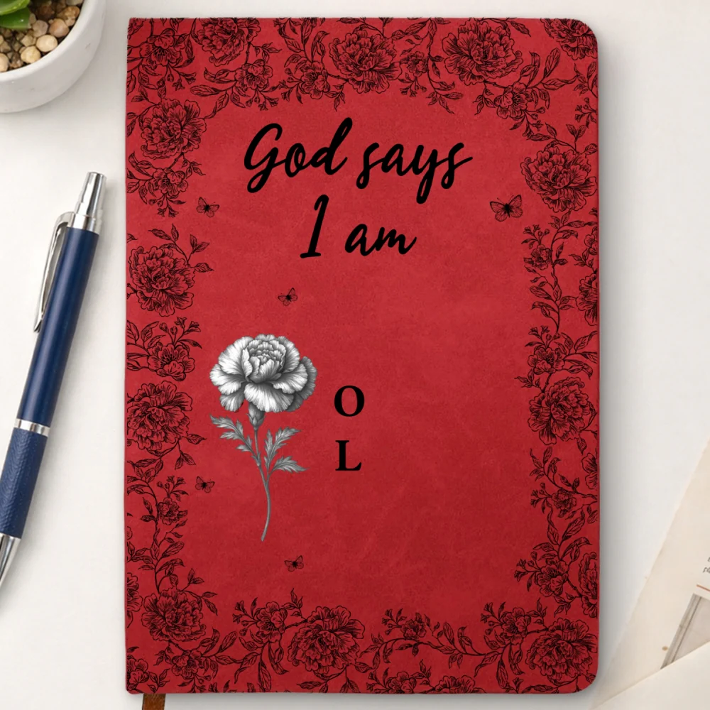 God Says I Am - Personalized Custom Leather Journal - Image 15