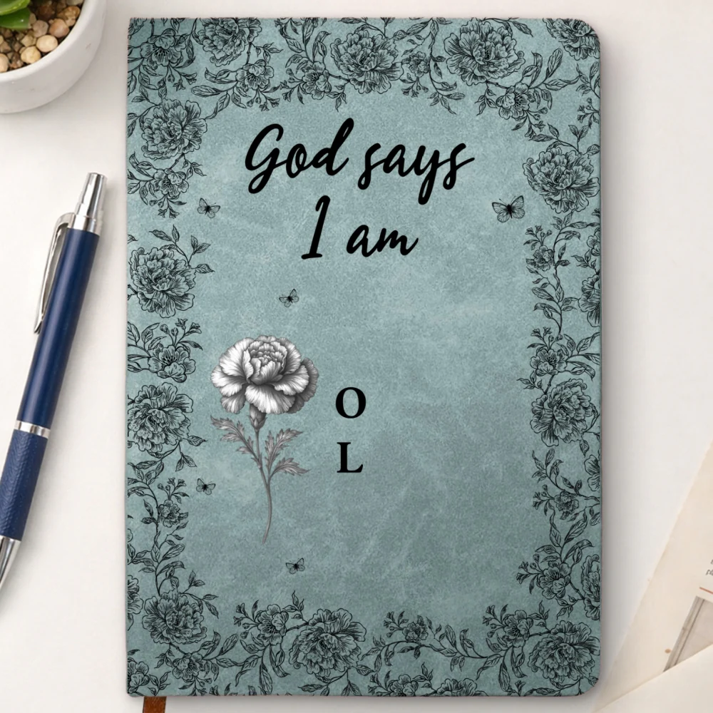 God Says I Am - Personalized Custom Leather Journal - Image 16
