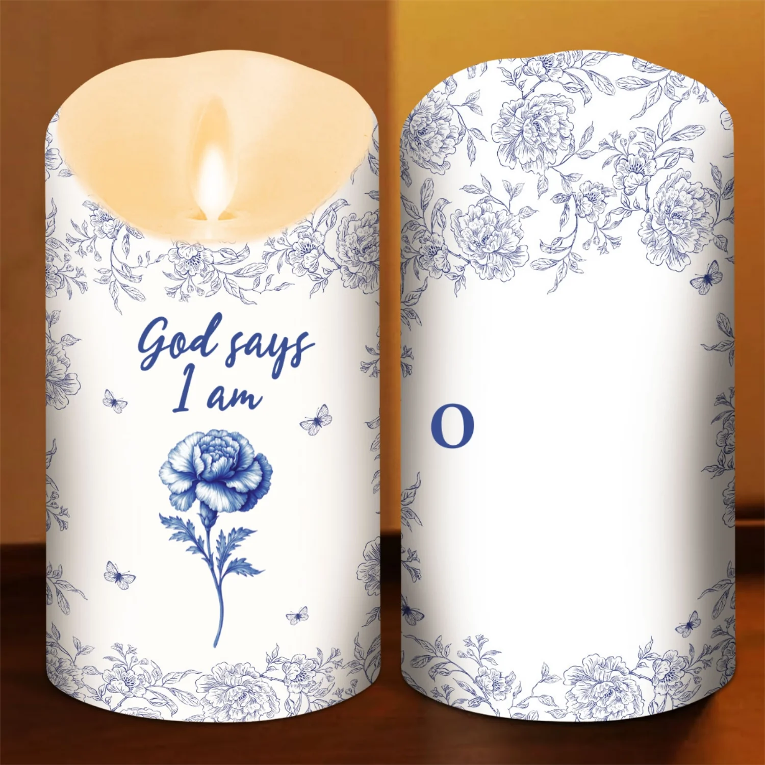 God Says I Am - Personalized Custom LED Candle - Image 5
