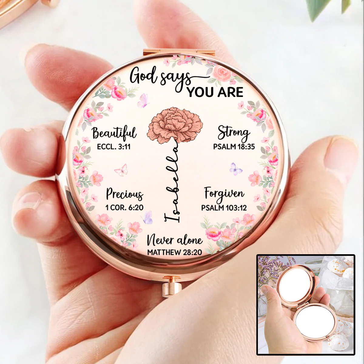 God Says - Personalized Custom Compact Mirror