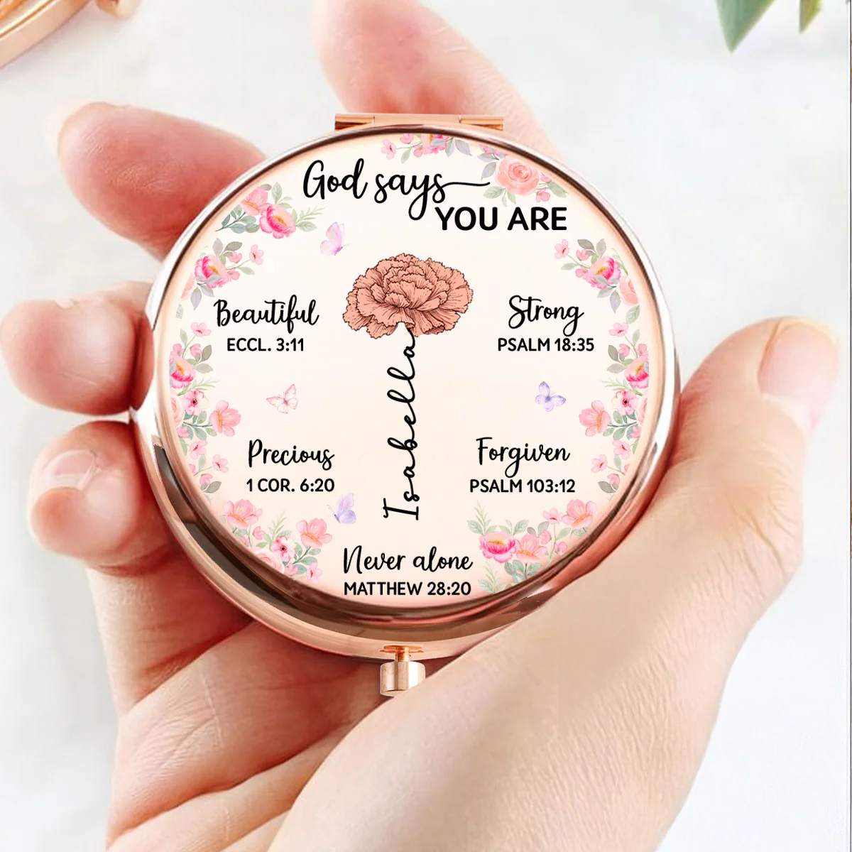 God Says - Personalized Custom Compact Mirror - Image 2