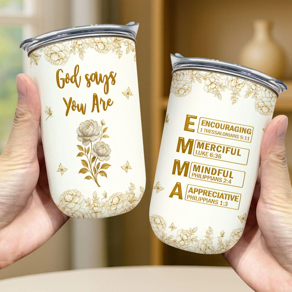 God Says You Are Bible - Personalized Custom 10oz Tumbler - Image 3