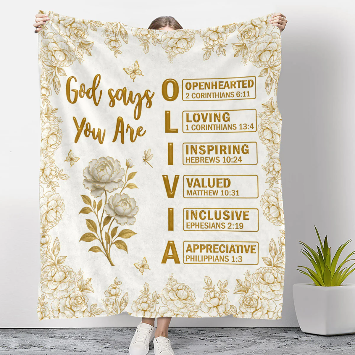 God Says You Are Bible - Personalized Custom Fleece Blanket