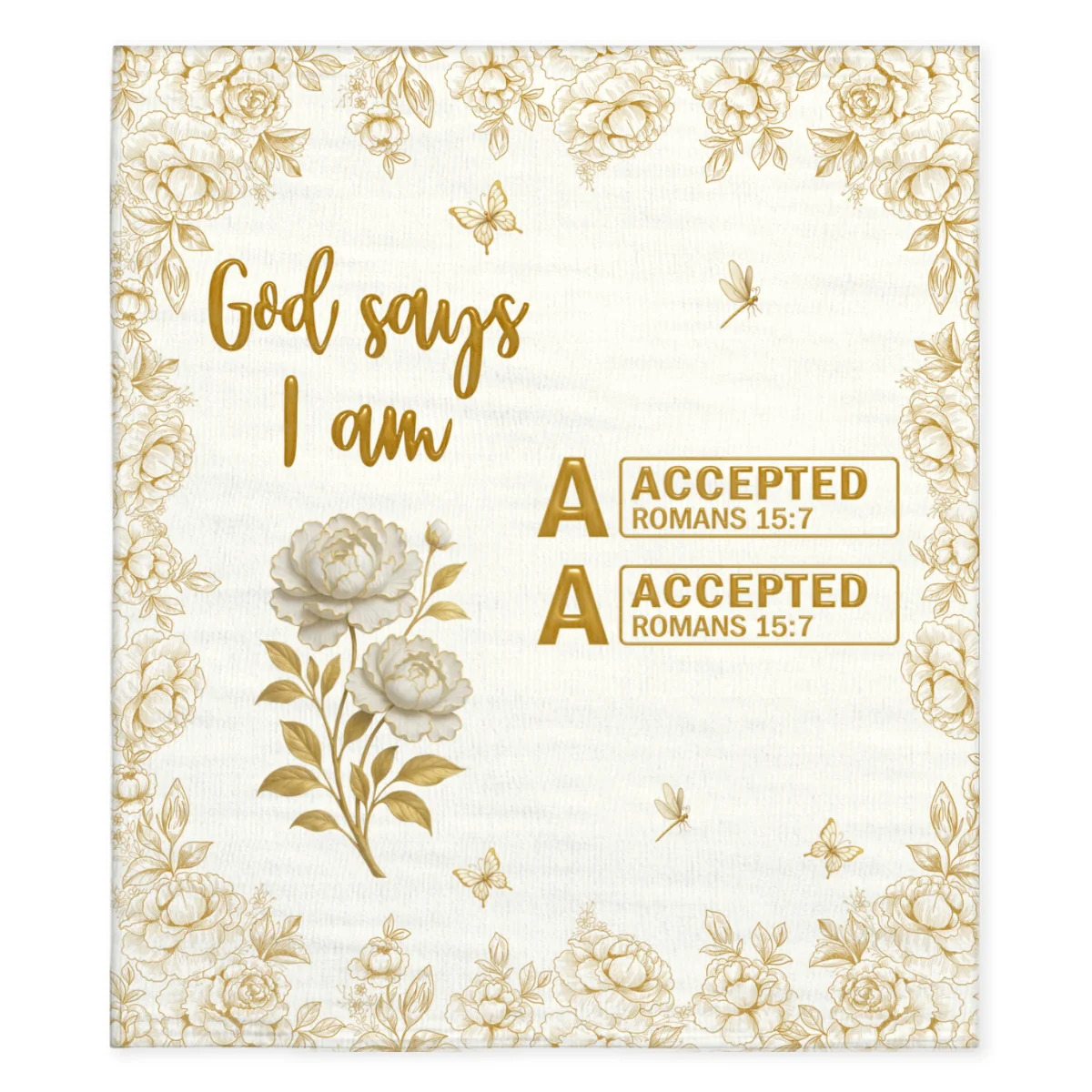 God Says You Are Bible - Personalized Custom Fleece Blanket - Image 6