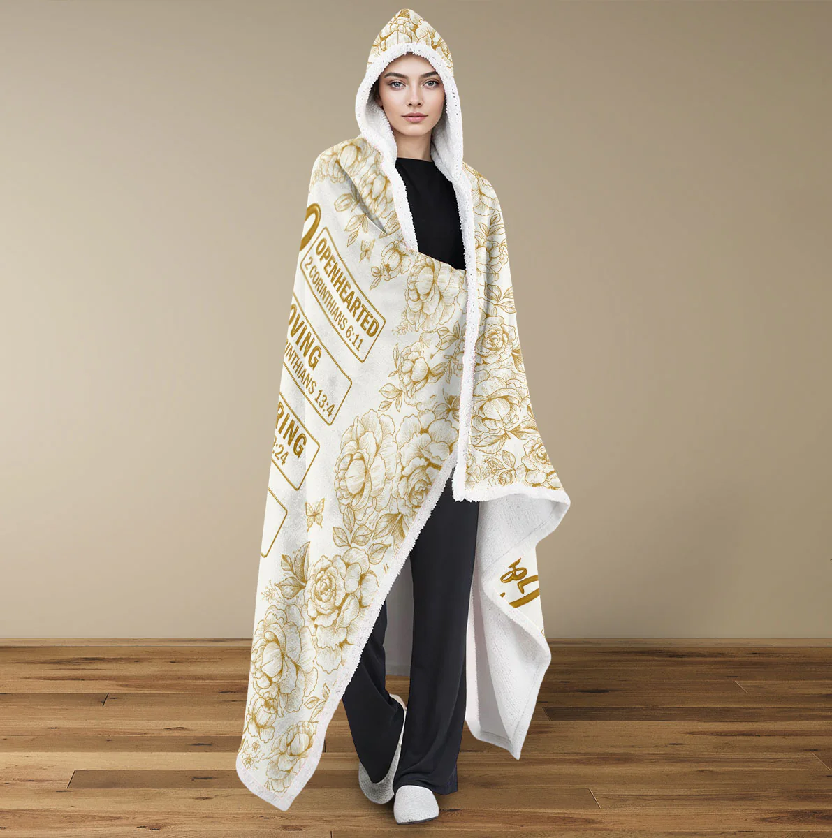 God Says You Are Bible - Personalized Custom Hooded Blanket - Image 5