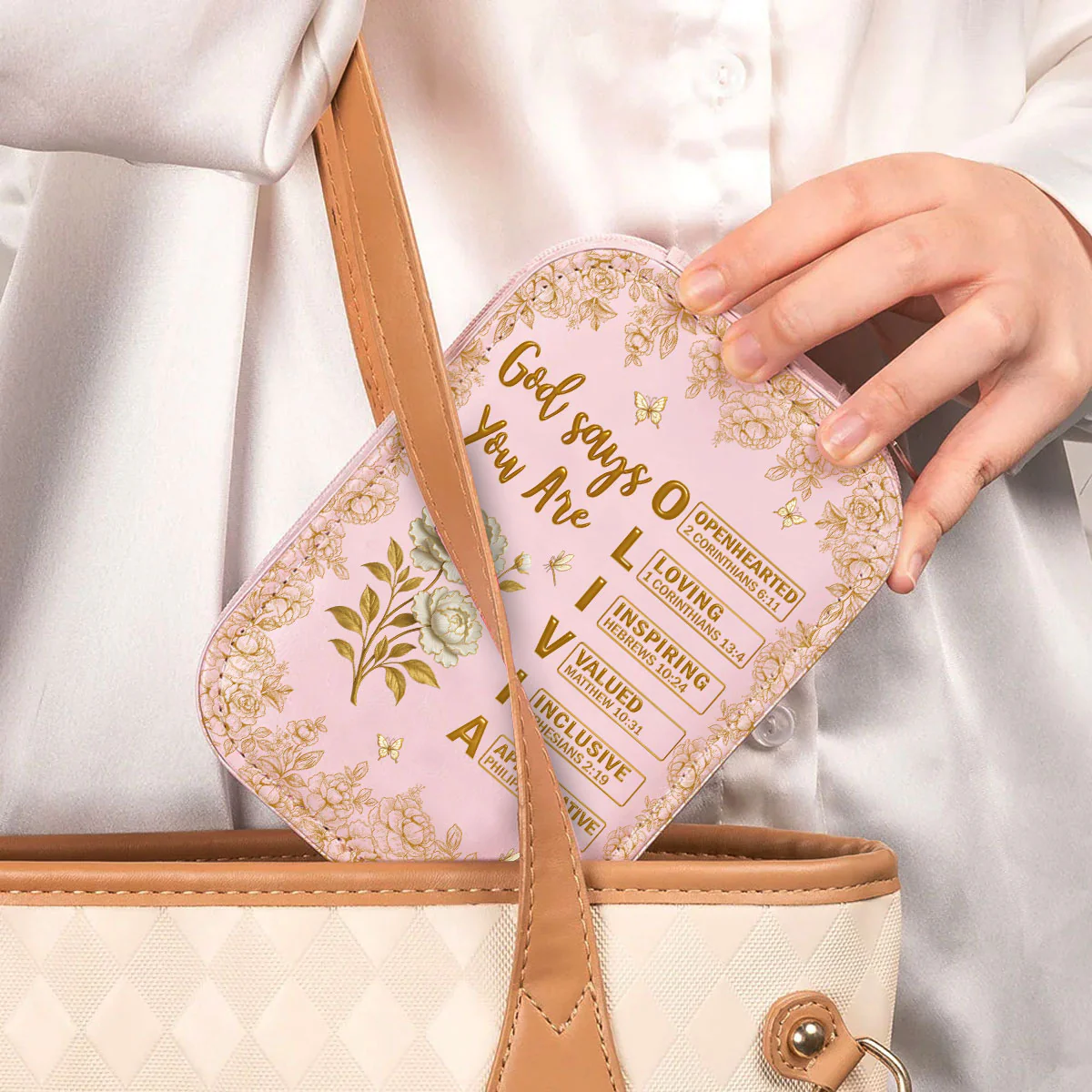 God Says You Are Bible - Personalized Custom Jewelry Box With LED Mirror - Image 2