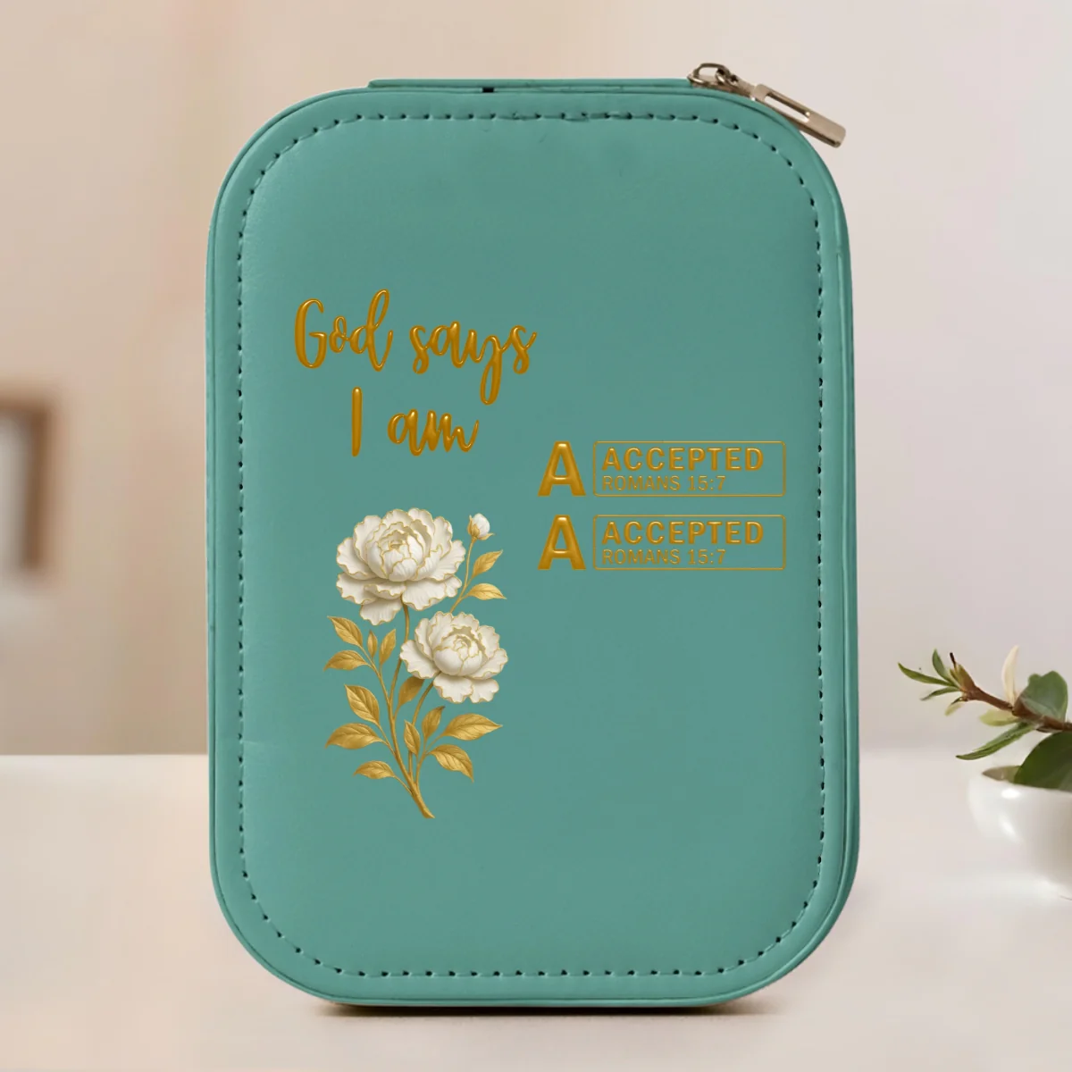 God Says You Are Bible - Personalized Custom Jewelry Box With LED Mirror - Image 7