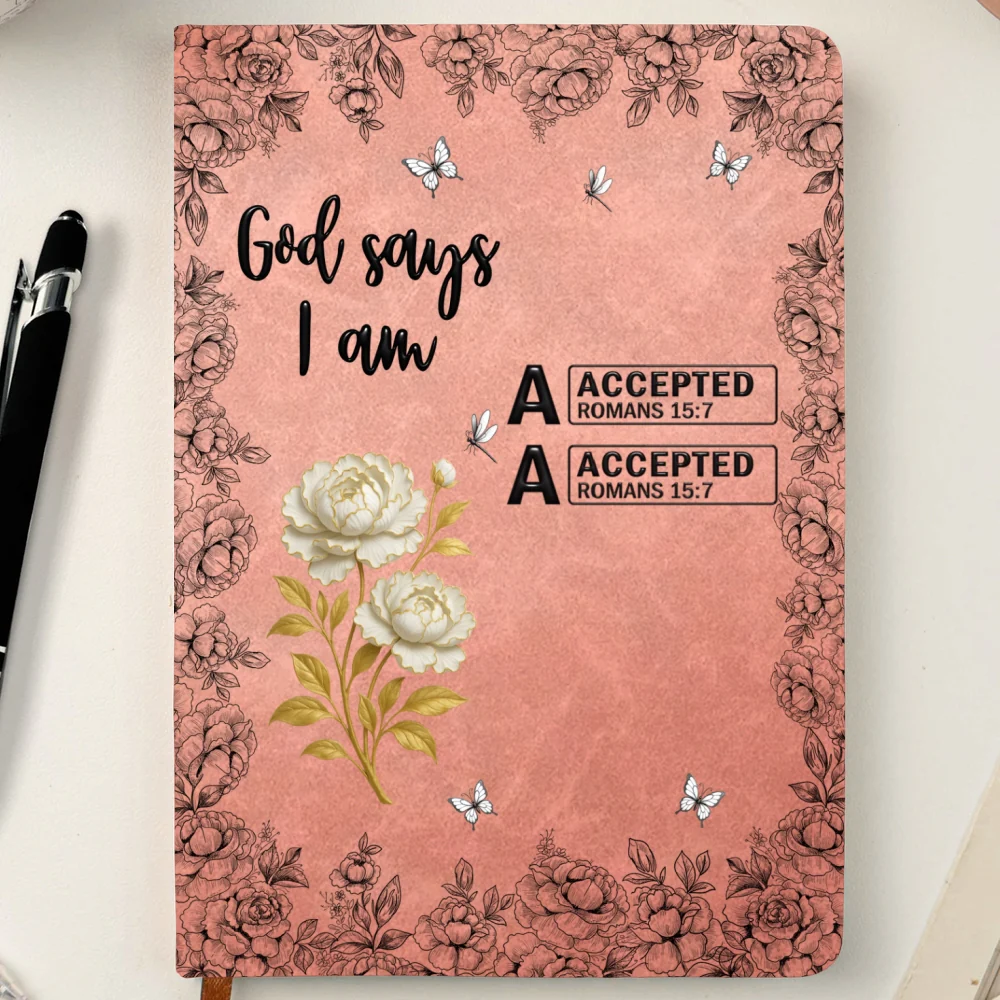 God Says You Are Bible - Personalized Custom Leather Journal - Image 10