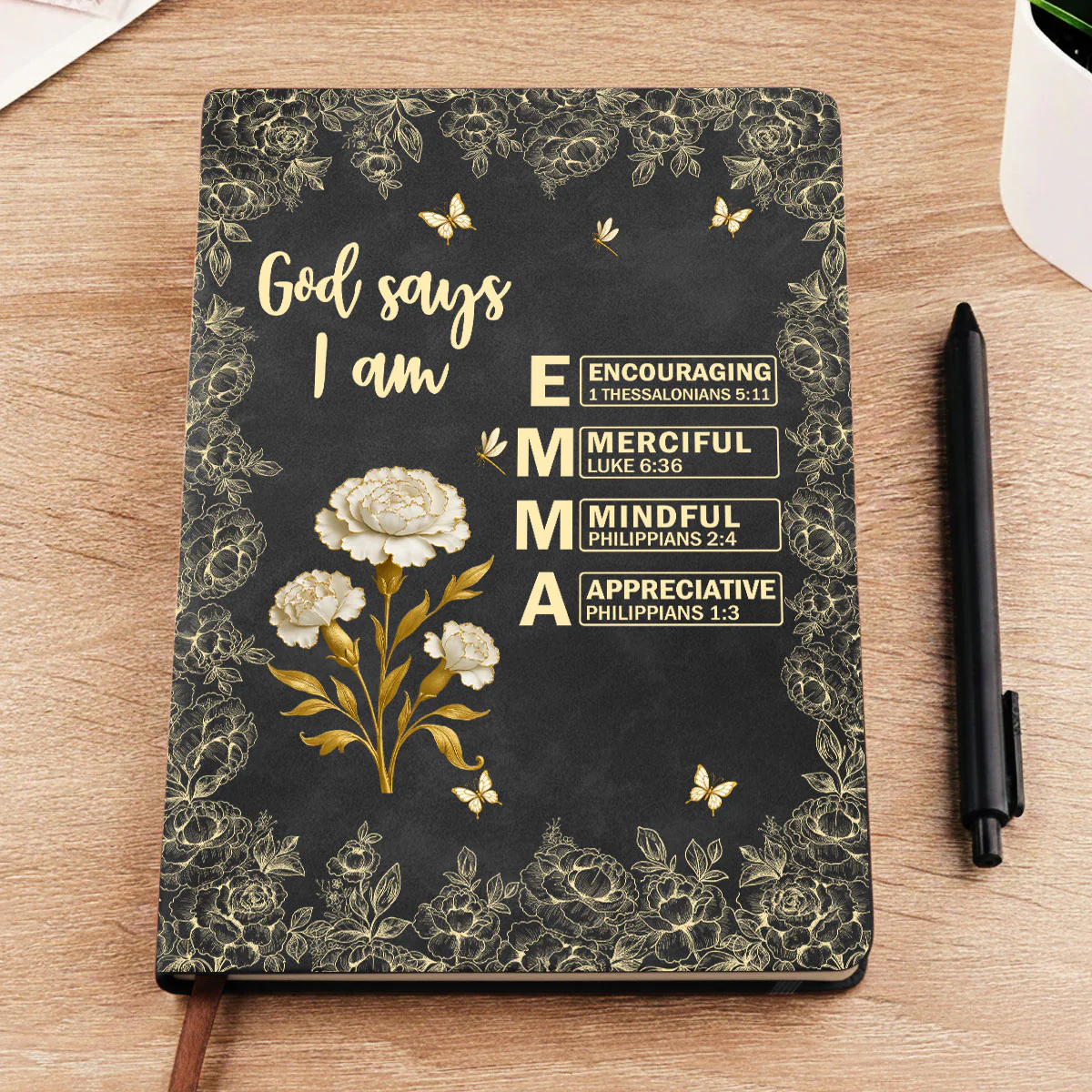 God Says You Are Bible - Personalized Custom Leather Journal - Image 3