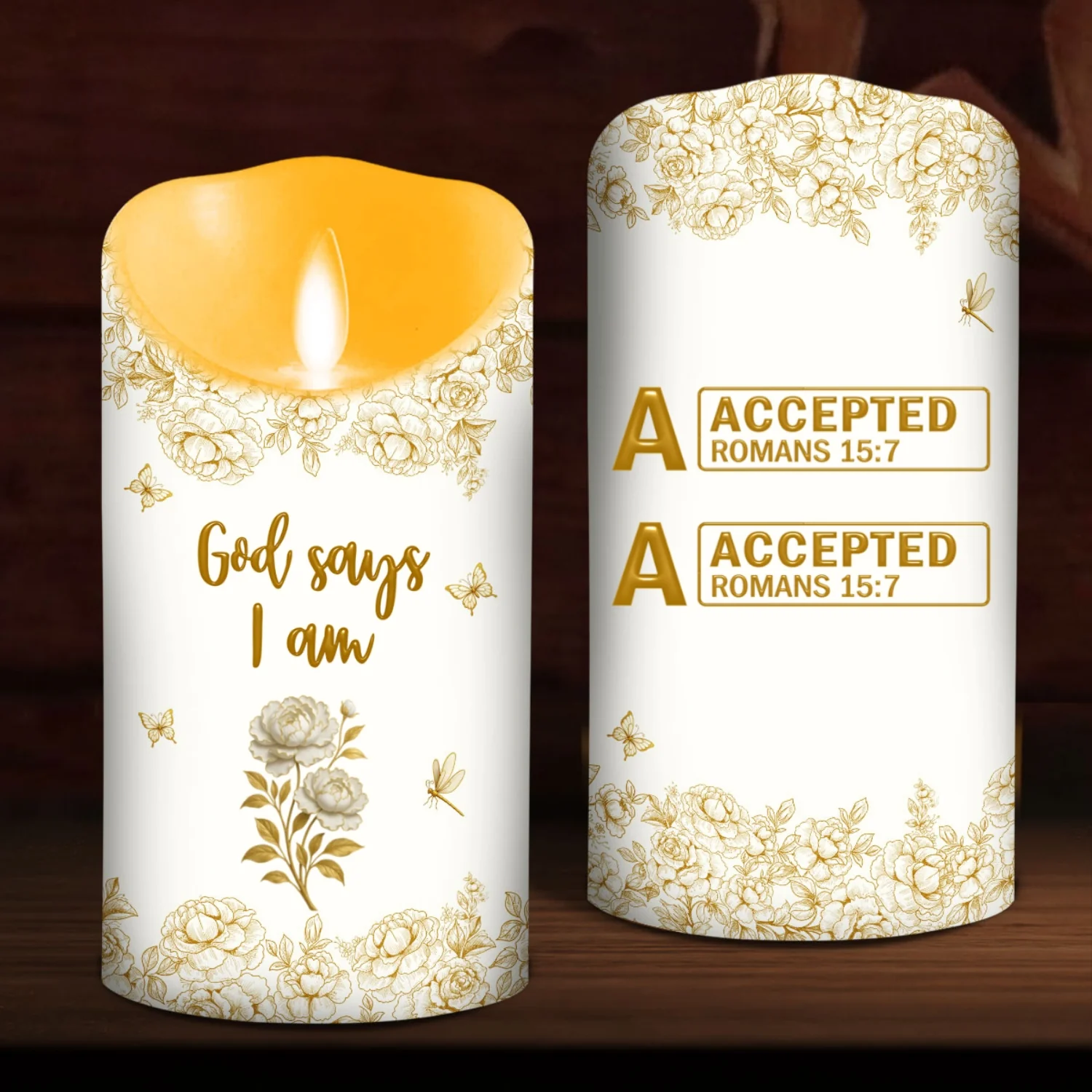 God Says You Are Bible - Personalized Custom LED Candle - Image 8