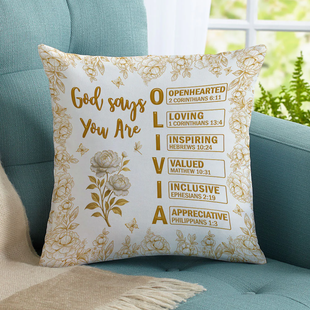 God Says You Are Bible - Personalized Custom Throw Pillow
