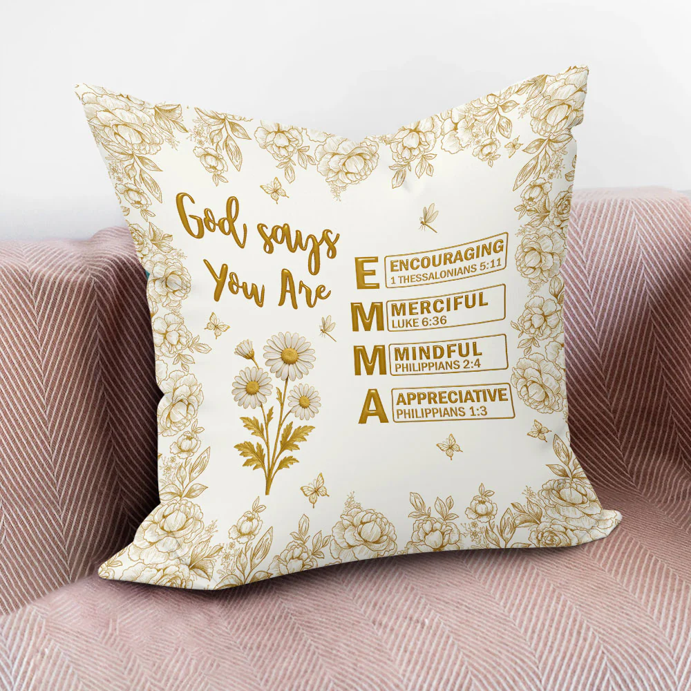 God Says You Are Bible - Personalized Custom Throw Pillow - Image 5