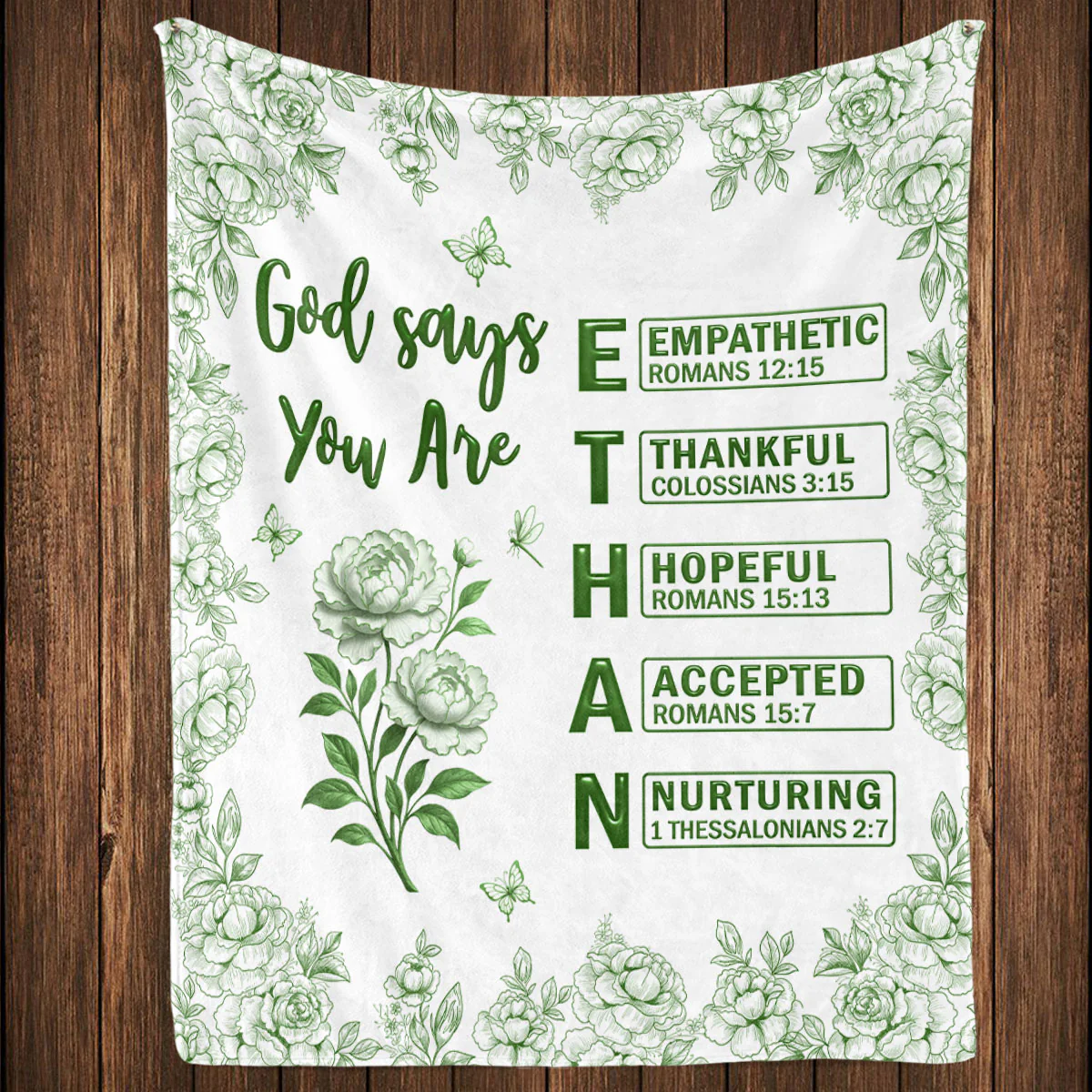 God Says You Are Bible Ver 2 - Personalized Custom Fleece Blanket - Image 4