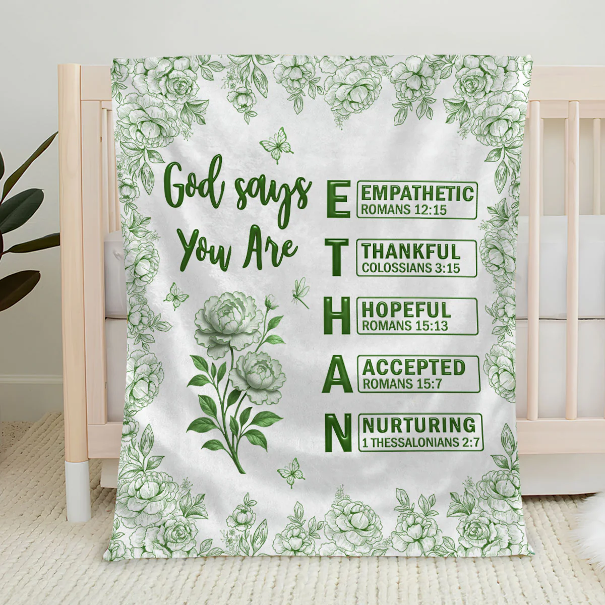 God Says You Are Bible Ver 2 - Personalized Custom Fleece Blanket - Image 5