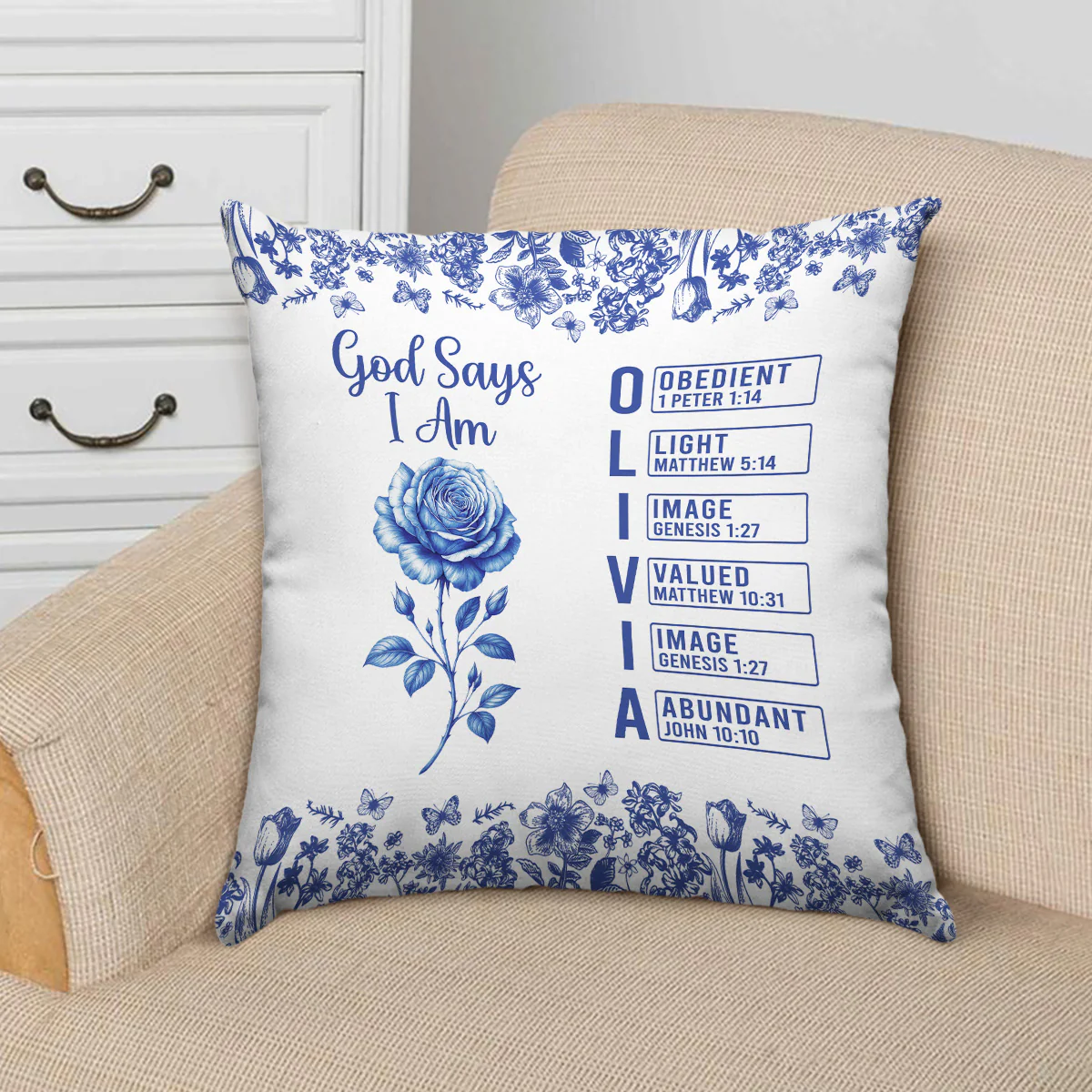 God Says You Are - Personalized Custom Pillow - Image 3