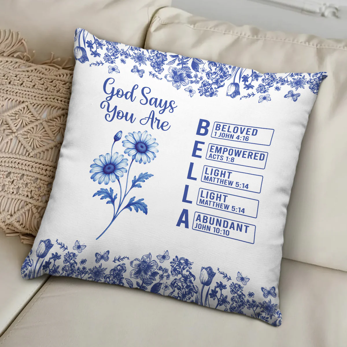 God Says You Are - Personalized Custom Pillow - Image 4