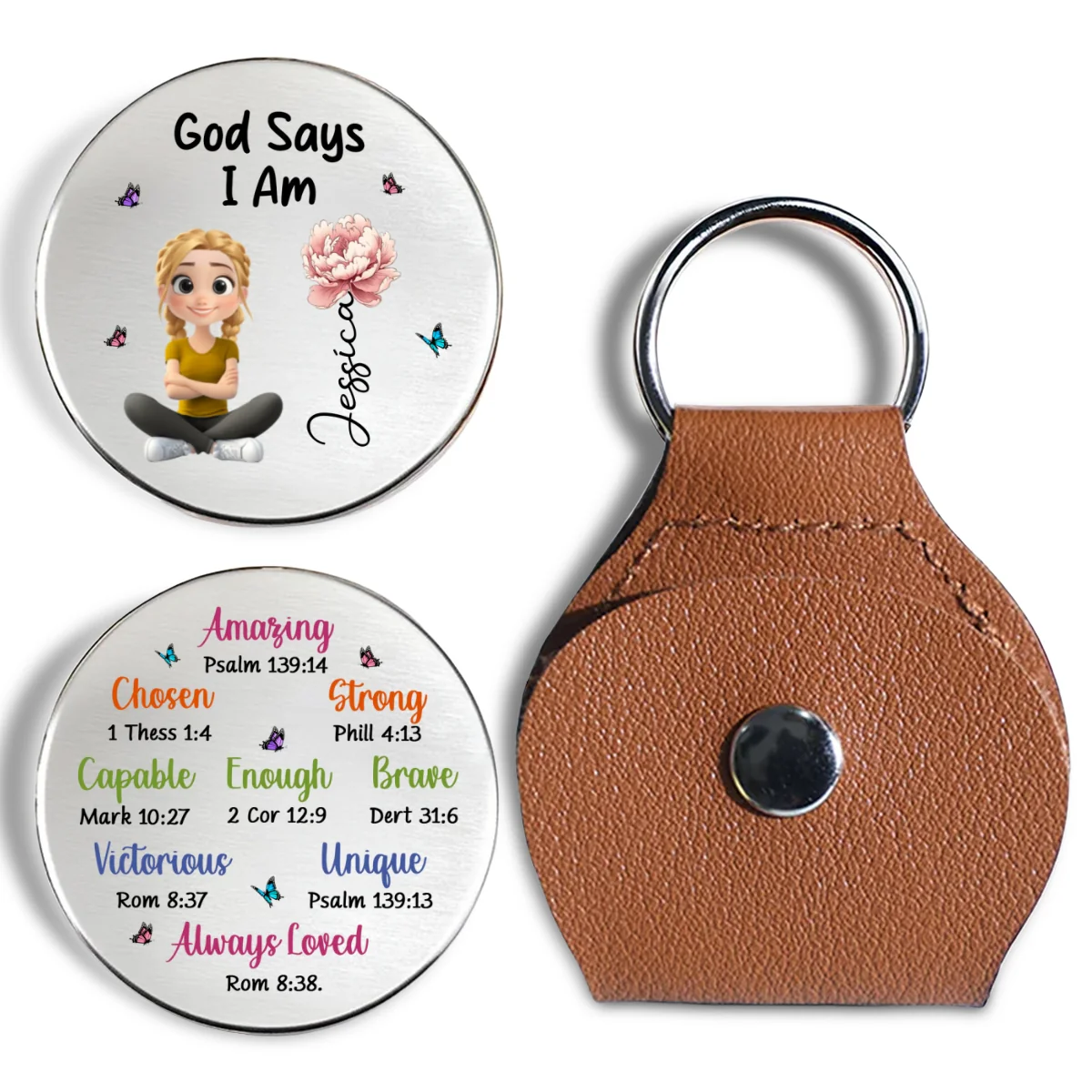 God Says You Are - Personalized Custom Pocket Hug - Image 6