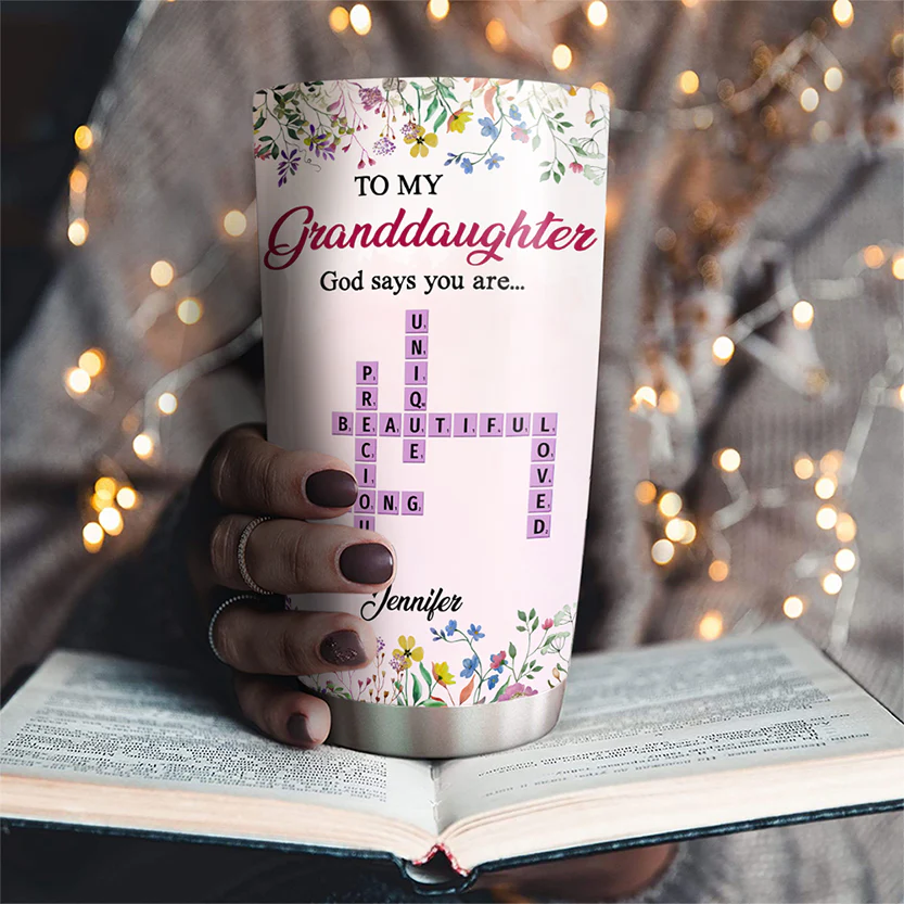 God Says You Are - Personalized Custom Tumbler - Image 3